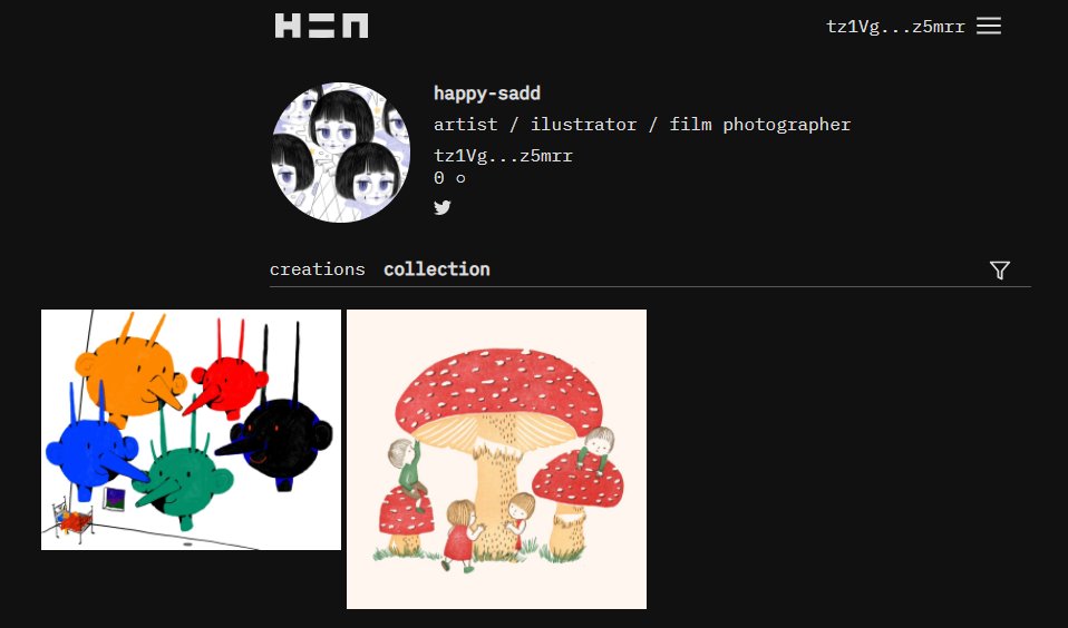 Tanpopo_NFT's tweet photo. Yayyy I collected 2 pieces on Hicetnuc ^^ 
@monsterdefiner2  @maywai_nft love your art so much.
keep it going 🥰🥰 https://t.co/9Ro7eQ2aRs