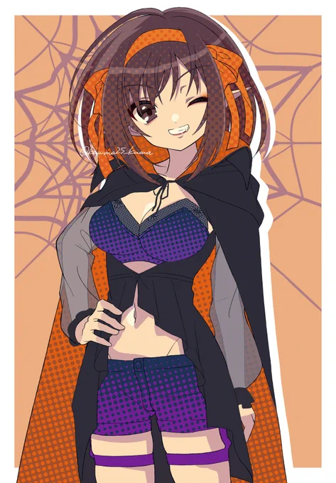 ヴァンパイアハルヒ🧛
#halloween2021 
#ハロウィンイラスト展示会2021 