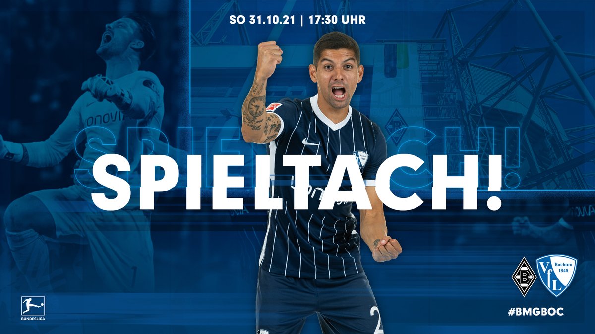 VfLBochum1848eV's tweet photo. Es ist SPIELTACH, Freunde!🤩 Heute, 17:30 Uhr, bei der @borussia!💥 

#BMGBOC https://t.co/gBjkFBqW3B