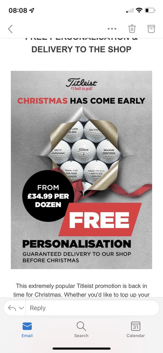 Free personalisation on golf balls. Perfect Xmas present. robleonardproshop.co.uk/promotionorder…