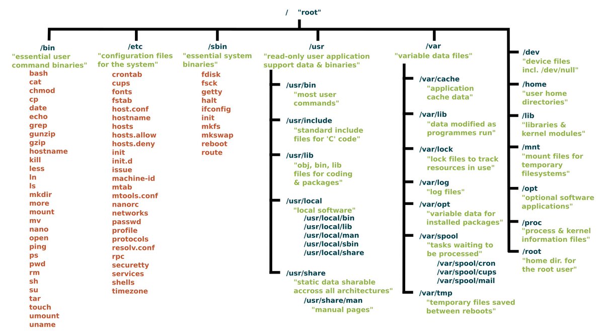oste_ke's tweet image. A refresher on Linux File system structure