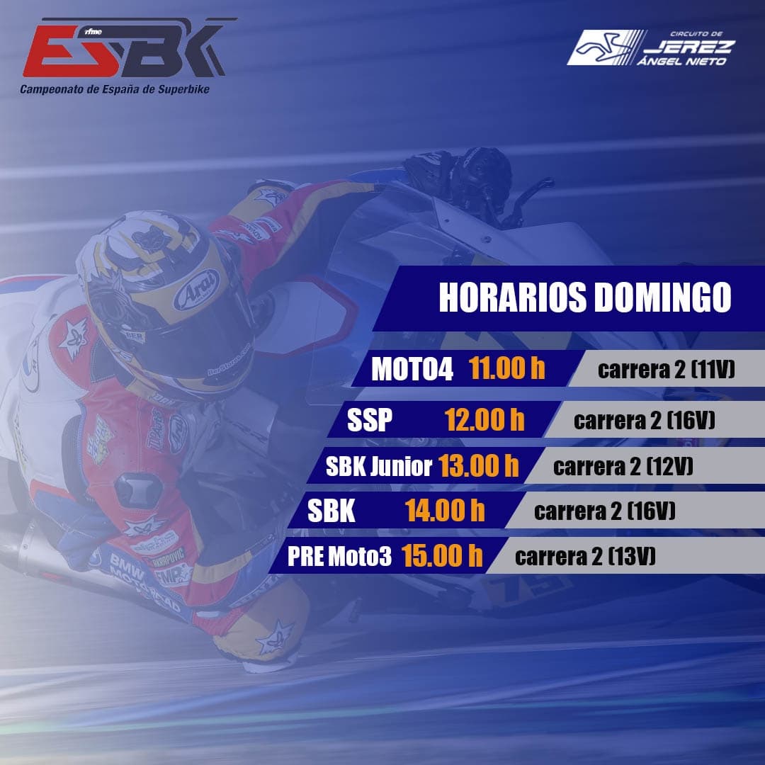circuitodejerez's tweet photo. Buenos días. Arrancamos este domingo de climatología inestable, con los warm up para todas las categorías en liza. Después de las carreras de ayer, hoy están pendientes de otorgarse los títulos en las clases de #SBK, #Open1000 y #PreMoto3. @rfme_oficial https://t.co/pyyatuUAsm