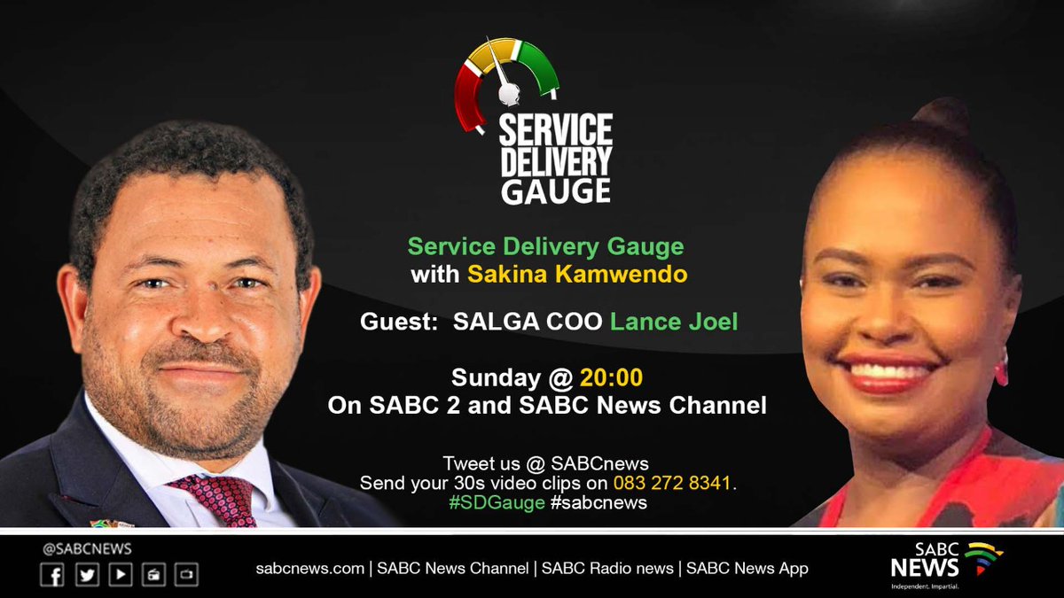 SABCNews's tweet photo. Tonight, Service Delivery Gauge with @SakinaKamwendo will be coming to you live from the @IECSouthAfrica Results Operations Centre in Tshwane.
Tune in at 20:00 on the @SABCNews Channel and @SABC_2 for a look at local governance with @SALGA_Gov COO, Lance Joel.
#SDGauge #LGE2021 https://t.co/oGhXvtDmXz