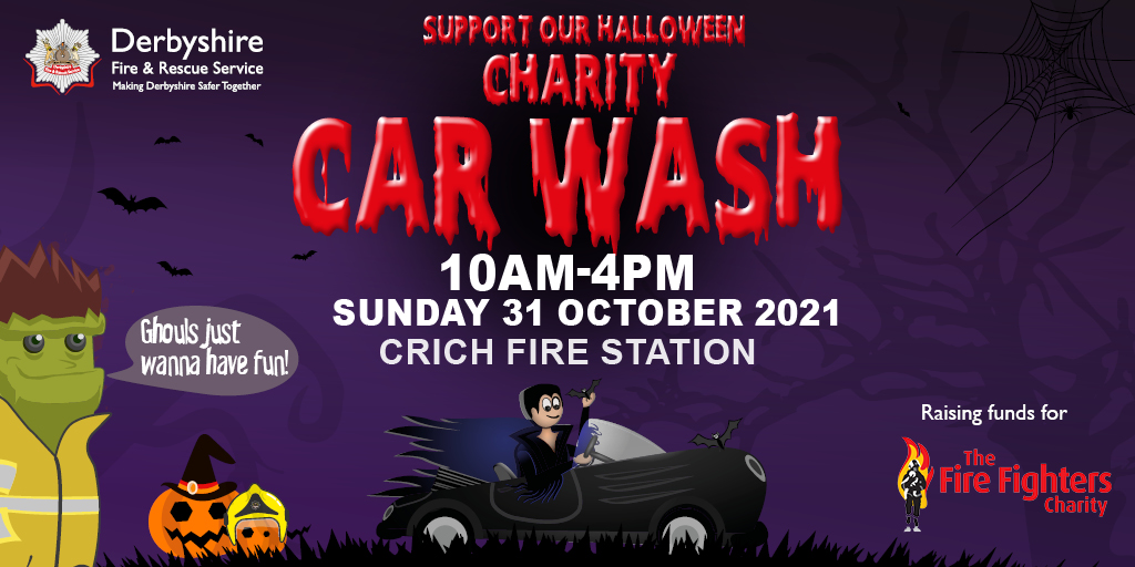 We're still going with our #Halloween celebrations👻🎃 Join us at @crichfire today to get your car sparkling clean and help us raise money for @firefighters999 🚒
