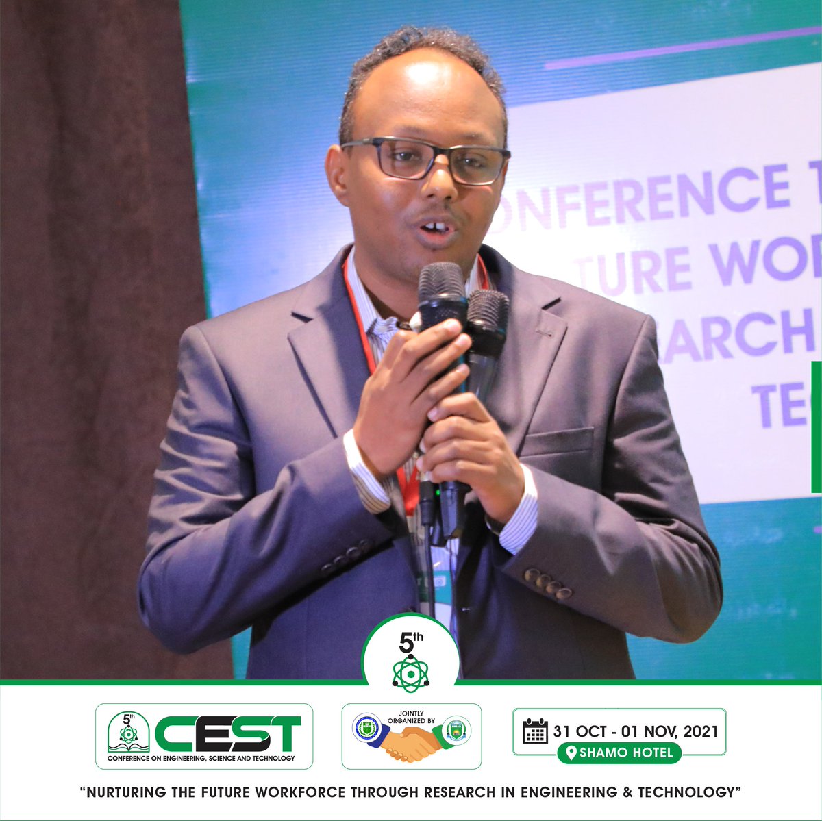crdsimad's tweet image. Eng @AbdullahiBihi, CEO of @SomaliREN, spoke to the audience at #CEST2021. He emphasized the importance of domestic research and knowledge creation and welcomed cooperation between the two universities in the field of research.