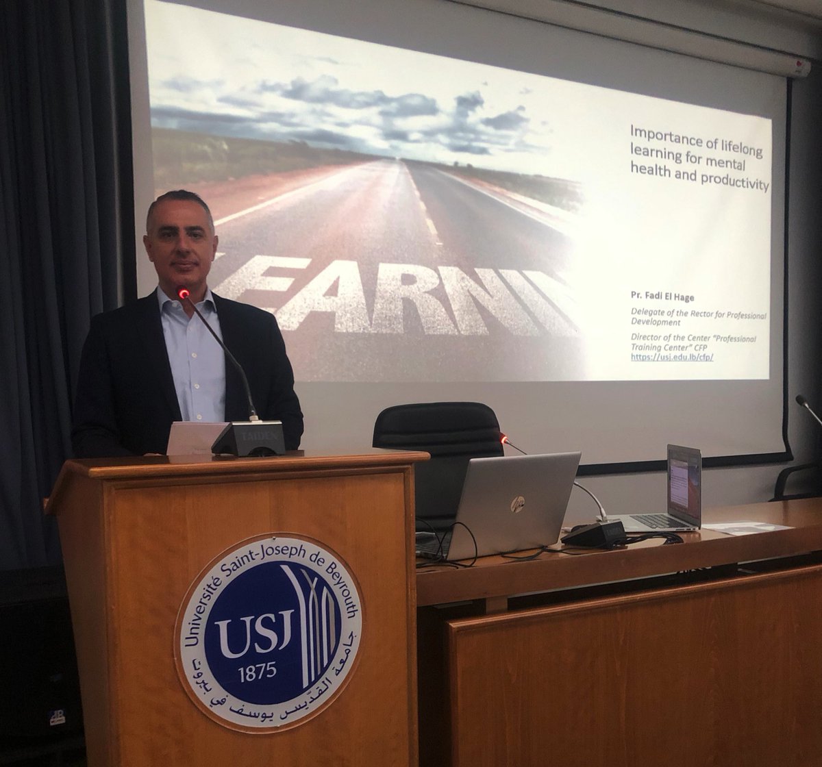 CfpUsj's tweet photo. Pr. Fadi El Hage, Delegate of the Rector and Director of the Professional Training Center of USJ will be the Guest of Mrs. Rania Ziade Ashkar on MTV today Sunday October 31,at 10:40 am, shedding the light on the importance of lifelong learning with a focus on Leadership. https://t.co/oTkFSfF9TM