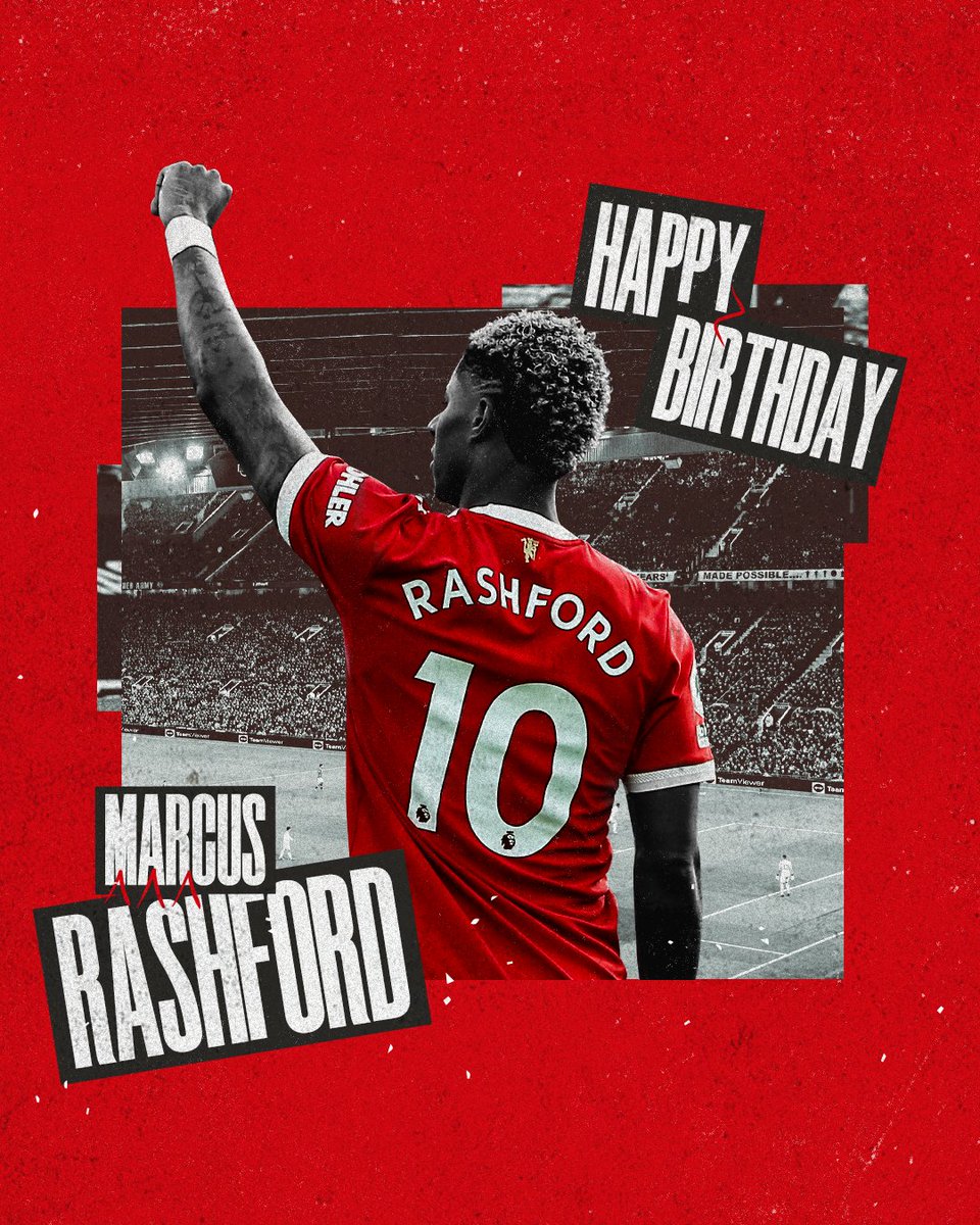 A role model on and off the pitch 👑

Happy 24th birthday to one of our own, 
<a href="/MarcusRashford/">MR14</a>! 🥳

#MUFC