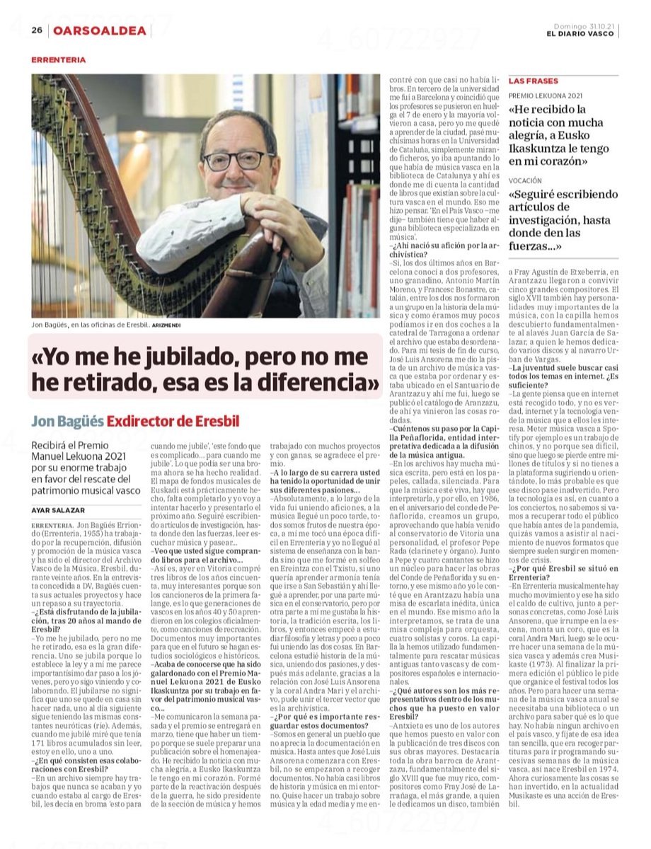 AizpeaOM's tweet photo. De constantes neuróticas que hacen nacer y florecer grandes proyectos de país. @Eresbil y #Musikaste sin duda lo son.
Qué gran binomio #JoseLuisAnsorena y #JonBagues.
Eskerrik asko Jon, eta zorionak! #ManuelLekuonaSaria @ei_sev
@AyarSalazar https://t.co/f8DvGCCiaM