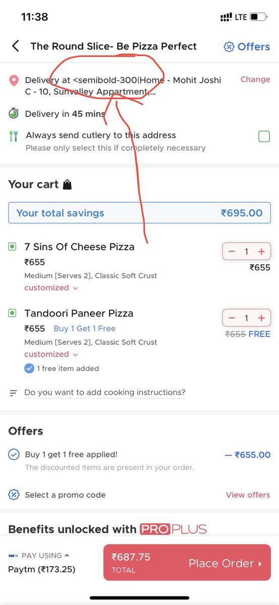 er_mohitjoshi's tweet photo. @zomato @zomatocare @ZomatoProHelp 

You are investing lots of money in branding and promotion but have you think about to hire good software testing person / team for you zomato app? TAG value display along with address line. Let me know if you need QA 😁 I am happy to help you https://t.co/ihhpZOZDtc