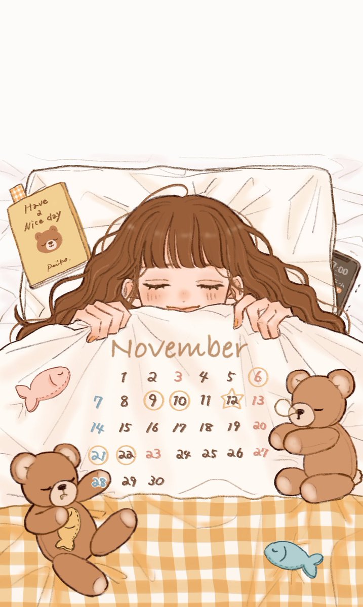 11月のカレンダーです📆
よかったら使ってください😌 