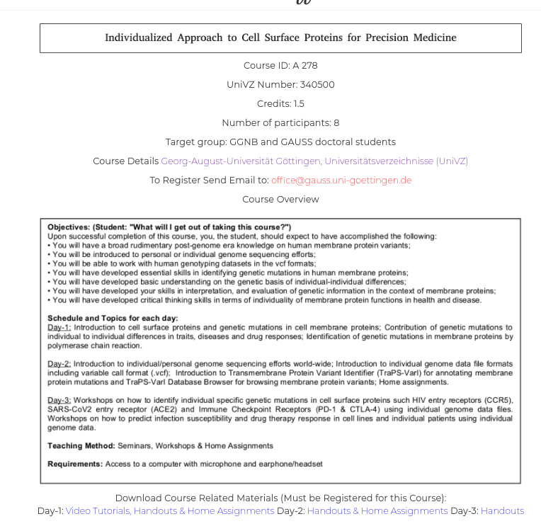 TrapsVari's tweet image. Winter Semester Session begins from Nov 2 to Nov 4.

"Individualized Approach to Cell Surface Proteins for Precision Medicine"
univz.uni-goettingen.de/qisserver/rds?…

#individualizedmedicine #precisionmedicine #personalizedmedicine #variants #drugdiscovery #COURSES  #diagnosis #cancer #courses