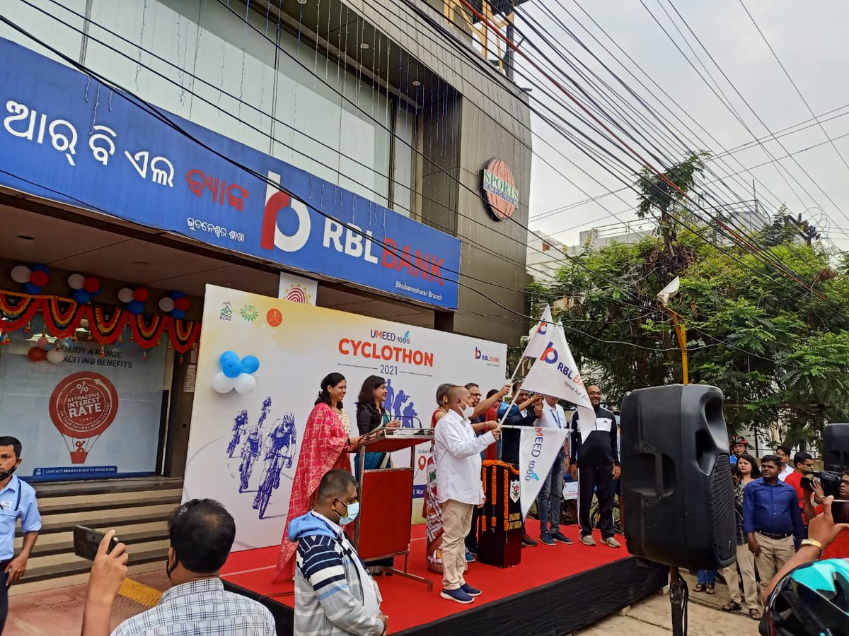 achyuta_samanta's tweet photo. Flagged off the Cyclothon organised by @rblbank and Indian Army, Bhubaneswar Cyclist and Adventure Club. This 100 km Cyclothon intends to support inclusive education &amp; to pay tribute to the heroes of 1971 war. Hail the efforts of  RBL Bank towards diversity &amp; inclusion. @adgpi https://t.co/HaBsRXkMp6
