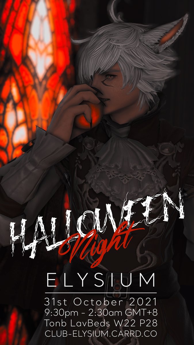 ElysiumTB's tweet photo. No collab event from us. Just spooks, bangers and vibes.

Also, we might have gone through a full redesign of our venue. 👀

Halloween Night at Club Elysium.

October 31, 2021, 9:30PM-2:30AM GMT+8.
Tonberry, Lavender Beds Ward 22 Plot 28.

#ClubElysiumTB https://t.co/50rrLqLChc