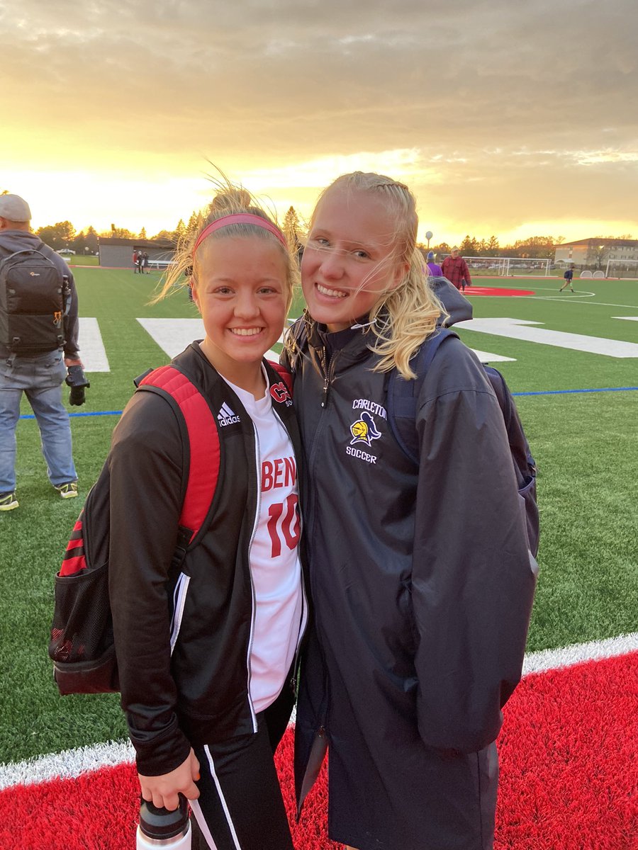What’s the end goal of competitive soccer?
 
Right here. 

<a href="/03Tfe/">Tonka Fusion Elite 03 Girls</a> alum, <a href="/alli_voss/">Alli Voss</a> &amp; <a href="/CharleyDraheim/">Charley Draheim</a>, compete against each other as <a href="/CSBsoccer/">St. Benedict Soccer</a> &amp; <a href="/CarletonWSoccer/">Carleton Soccer</a> battle in a season ending match. Their friendship &amp; bond are so much bigger than a game—all smiles. 

<a href="/TonkaFusionMN/">Tonka Fusion Elite | #65Strong</a>
