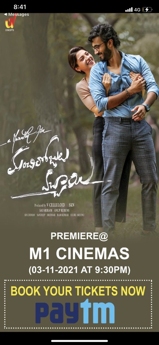 HarishVMovies's tweet photo. ADVANCE BOOKINGS OPENS FOR #ManchiRojulochaie Paid premier on 3rd Nov (9:30Pm show ) at M1Cinemas..Book your tickets at #paytym https://t.co/YycwE3NLLb