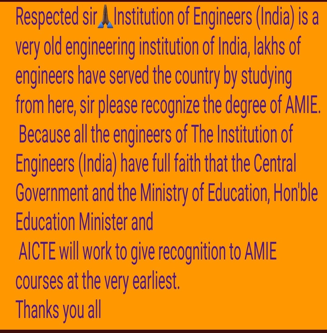 Anandku41212755's tweet photo. #Reaffiliate_AMIE_POST_2013
@dpradhanbjp @IEI_Kolkata @modulationamie @Anant_Ojha_BJP @ianuragthakur @BJP4Jharkhand @BJP4India @navinjaiswal4 @rajesheclgovt @amie_warrior @Valid_AMIE @PMOIndia @AmitShah @JPNadda @CoalMinistry @JoshiPralhad @Annapurna4BJP https://t.co/Bj1eXUGydA https://t.co/y4bKVnvyQG