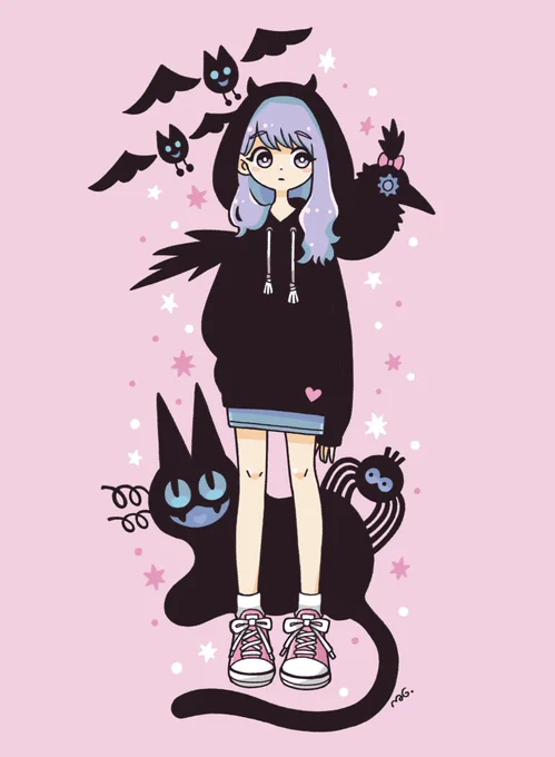 一年中こういう絵描いてますが…👻
 #今月描いた絵を晒そう
#halloween2021 #ハロウィン 