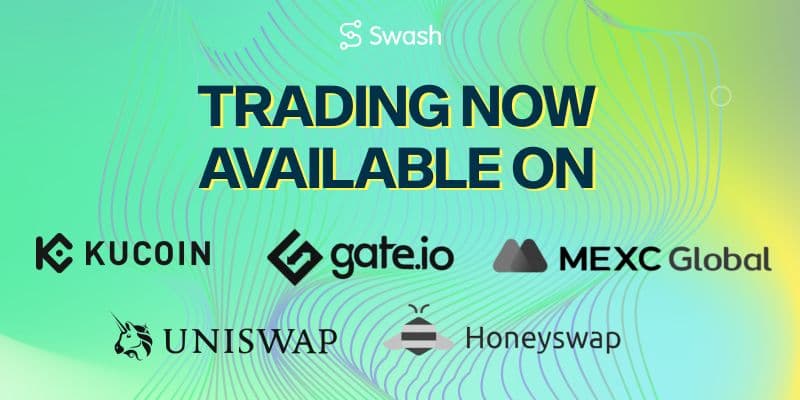 GainsAssociates's tweet photo. Swash Trading Now Available On👇

@kucoincom 
https://t.co/msClkK8gkq

@gate_io 
https://t.co/i98J5ZJDPt

@MEXC_Global 
https://t.co/5Bv3AP8T2t

@Uniswap 
https://t.co/PuBSMrJU0C

@Honeyswap 
https://t.co/BfbnpqwoyV https://t.co/8aMNK9NjZr