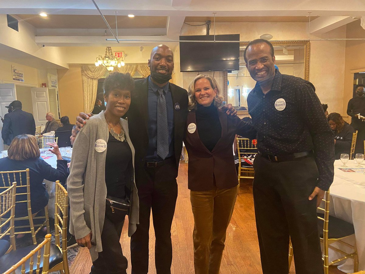 justin4nassau's tweet photo. Had a great time over breakfast this morning speaking to voters in Westbury at a rally for our @NassauDems slate with an appearance from State Senate Majority Leader @AndreaSCousins! #westbury #bluenassau #voterowaalltheway https://t.co/iH1sekahil
