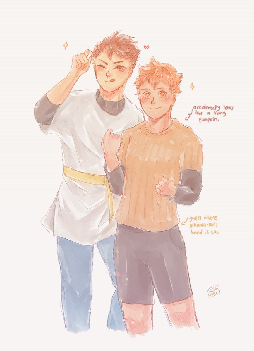 #oihina dressed up for halloween party🎃 and their afterparty clothes 🌱☀

#及日 #oikawa #hinata #haikyuu