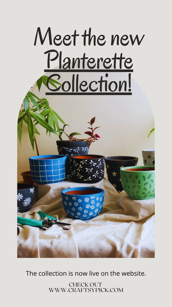 craftsypick's tweet photo. Finally the most awaited line of products is live.

Do check out "The Planterette Collection" at https://t.co/uSyHQmhcRK

Limited edition. So grab your soon.

#smallbusiness #newlaunch #productlaunch #planters #plants #Pots #handmade #crafstypick #artwork https://t.co/2tDZqUWoxH