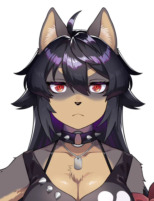 韓国Vtuber・TITANIAさん(@Warningblackdog )のLive2D用立ち絵イラストを作成しました!🌭
(キャラデザはご本人がされています) 