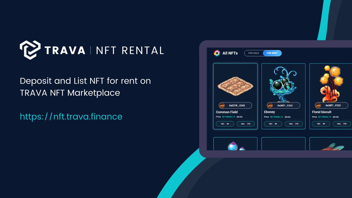 Neroitech Inventions (NITI) (@neroitech) on Twitter photo Trava <a href="/trava_finance/">Trava.finance</a> is an innovative lending platform that aims to diversifying many forms of lending.
Trava NFT Marketplace is a great combination of #DeFi and #GameFi, allowing NFTs to be used in Trava Lending Ecosystem.
$trava #trava #travafinance #DeFi #metaverse #nft #BSC Trava <a href="/trava_finance/">Trava.finance</a> is an innovative lending platform that aims to diversifying many forms of lending.
Trava NFT Marketplace is a great combination of #DeFi and #GameFi, allowing NFTs to be used in Trava Lending Ecosystem.
$trava #trava #travafinance #DeFi #metaverse #nft #BSC