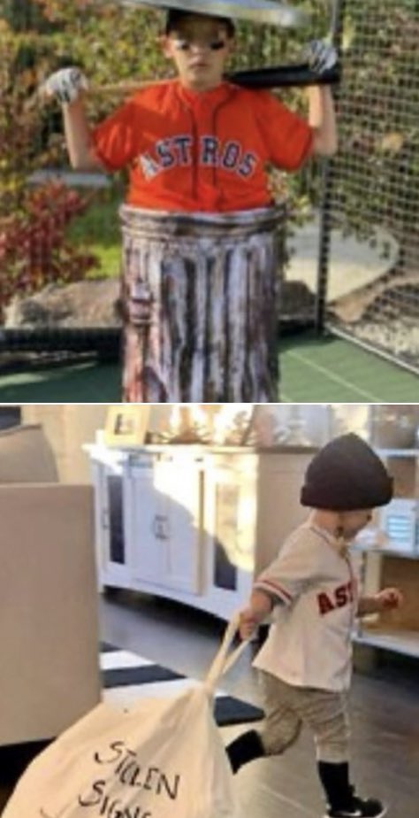 RayMehlbaum's tweet photo. @MLBONFOX Kids in the Valley are still working #AstrosCheated costumes this #halloween2021 https://t.co/VwX6AMPfwj