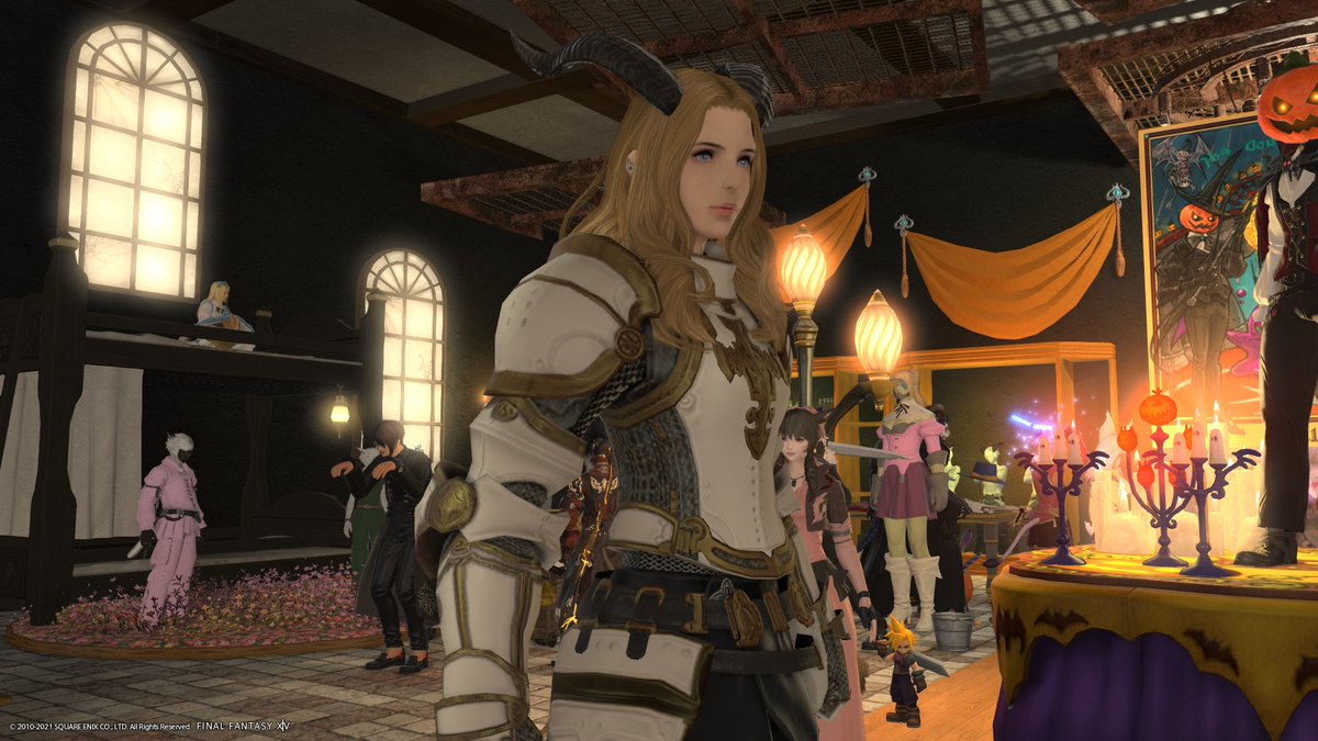 freeLNC's tweet photo. Spirit Halloween Store at #TheEstablishmentFFXIV! I bought a pair of sick ass horns and saw so many awesome costumes https://t.co/pi8wwv8U7O
