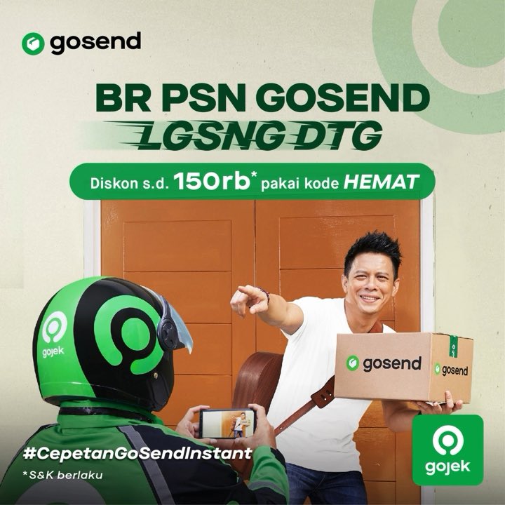 tritolshopmurah's tweet photo. ✨PROMO GOSEND S.D. 150 RIBU✨
Coba deh pake kode promo ‘HEMAT’. Bakal dapet 10 Voucher GoSend Instant totalnya sampe 150rb!
Yg mau jg punya voucher kaya gini, klik link ini aja langsung https://t.co/OfniVS72aV
Barang idaman jadi cepet sampenya dan aman.
#CepetanGoSendInstant https://t.co/vrb1vUg4i6