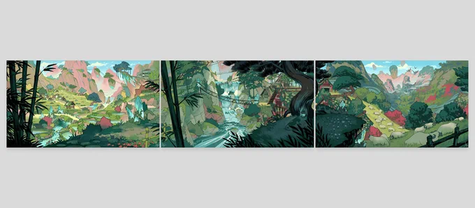 Prints and high-res wallpapers are available for this triptych on my InPrnt and Gumroad ⏬ https://t.co/JVc7JAKaw5 