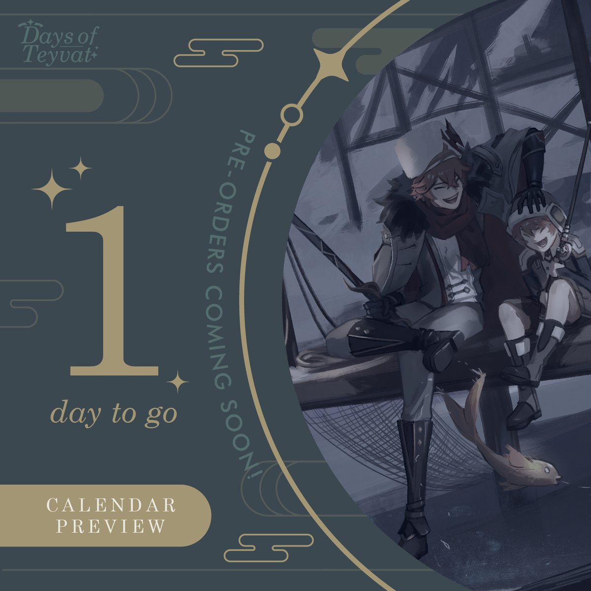 daysofteyvat's tweet photo. 1 day to go!!! ✨✨✨ #daysofteyvat #genshinimpact https://t.co/wCH9cA44qg
