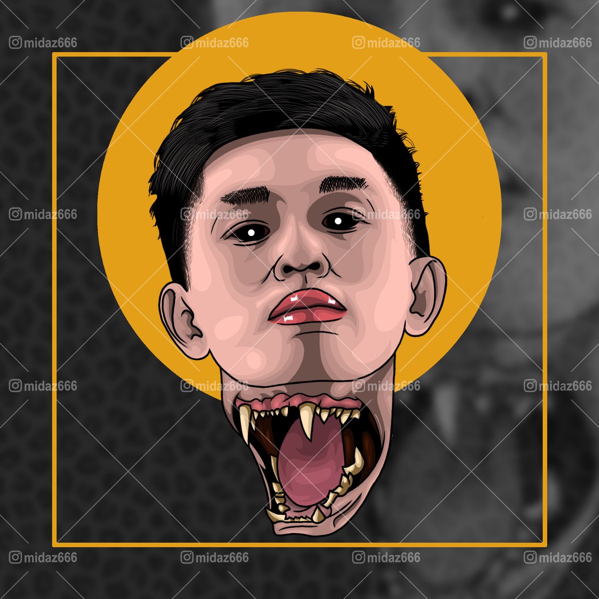 midaz666's tweet photo. 👻 Happy Halloween!!!
What u gonna do today? Have fun or stick your face on laptop and keep drawing like me 🥴
.
Just done an artwork for my favorite Vietnamese rapper - a truly beast in rap game.
.
#midaz666 #vectorillustration #vectorface #cartoonface #hiphopart #rapperedits https://t.co/gapXgfsEEz