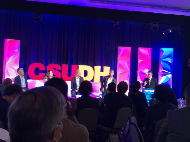 criley_md's tweet photo. "Looking into the Future: New Trends and Opportunities" with
@CSUDHPrezParham welcome
Engaging panel of speakers:
https://t.co/Lk7dpA26FE
@AsmMuratsuchi legislative policy role
@frankmottek MC
@CSUDH_SBEI
https://t.co/SLKN3ZmlMw
#economics #indeliblemd #CSUDHForecast https://t.co/CNvp3is7Ti