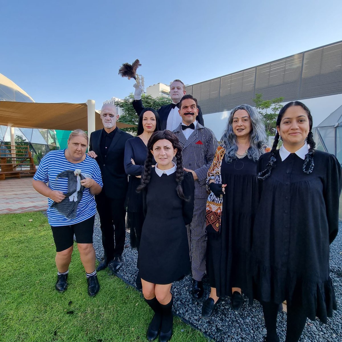 ArborPrimary's tweet photo. Meet the ‘work family’… SLT does the Addams Family for Halloween 💀🎃 👻. Never a dull moment @ArborDubai. Well done team 👏🏼🥇- we are #EnoughforAllForever! #ArborDubai #TeamArbor #SLTrocks #sustainability #ecoliteracy #Arborpromise https://t.co/6EBxNiQtX2