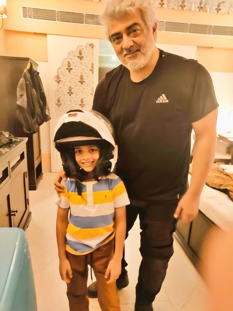 Father and son getting ready for a long ride!
#ThalaAjith #motorcyclediaries
