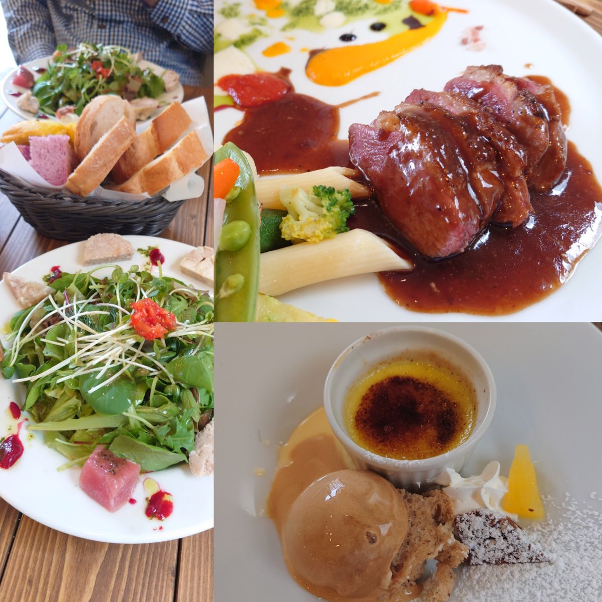 tatsupee's tweet photo. ランチはブラッセリーで✨
🍴 cafe & brasserie il est la
【Menu A】
🔸サラダたっぷりの前菜
🔸6種類のパン
🔸スープ
🔸選べるメイン…鴨をchoice
🔸デザート&ドリンク
これだけついて2千円‼️
大変美味しゅうございました😋
#cafeandbrasserieilestla
#ilestla #イレラ #芦屋 https://t.co/Rhaywi5WQj