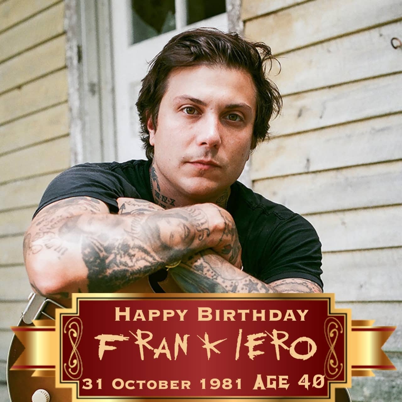 Happy Birthday to Frank Iero ( )     