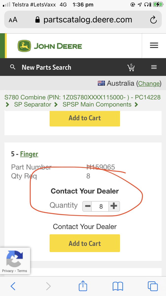 Gday <a href="/AFGRIAU/">AFGRI Equipment Australia</a> and <a href="/JohnDeereAUNZ/">John Deere (AU, NZ)</a> could you please take the parts advisor back to 2018 when I could see which branches had what parts on the shelf? This default ‘contact dealer’ wastes farmers, mechanics and parts interpreters time.