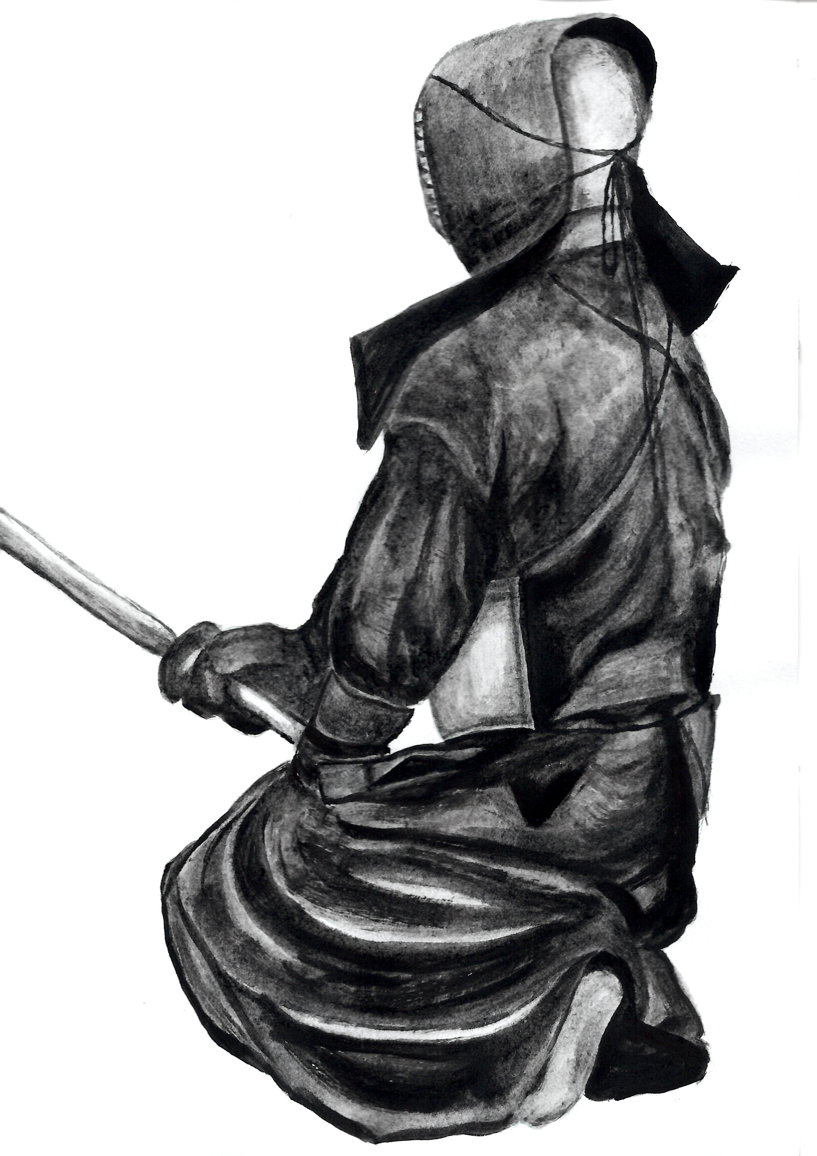剣道イラスト成長日記 Oozuyan 動きのない絵ですが 後ろ姿からいろいろ想像できればと思ってます 前二つとられてからの中堅も まさにこの状況ですね Twitter