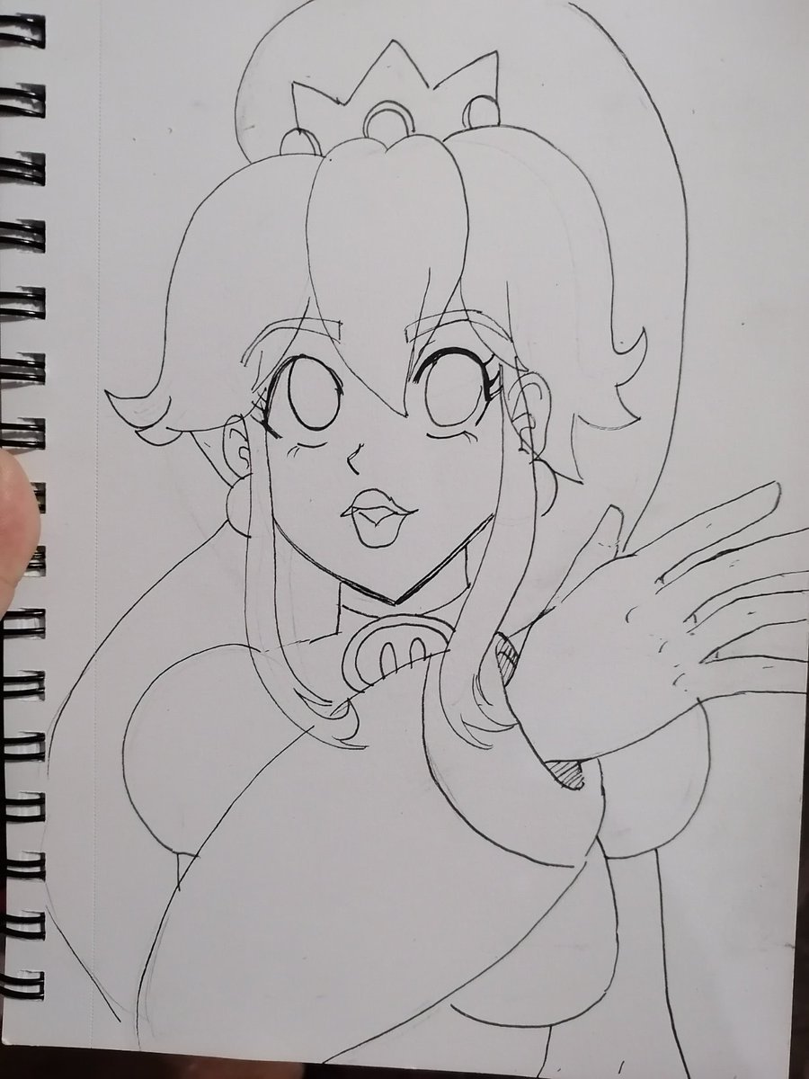HarleenCl's tweet photo. La versión 2021 de megapeach y en téctica mixta con #acuarella #plumones #peach #princesspeach #MarioPartySuperstars #Nintendo #MegaMan https://t.co/lOo2Lv5KvP