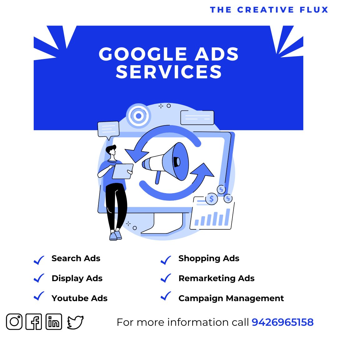 TheCreativeFlux's tweet photo. Every Customer Nowadays before buying a Product is searching the product's information on Google. ✅

And the majority of them also buy them Online Only. 

👇 Connect with us Today Itself!
📞 +91 9426965158

#DigitalMarketing #Google https://t.co/Ykg3fbOKUk