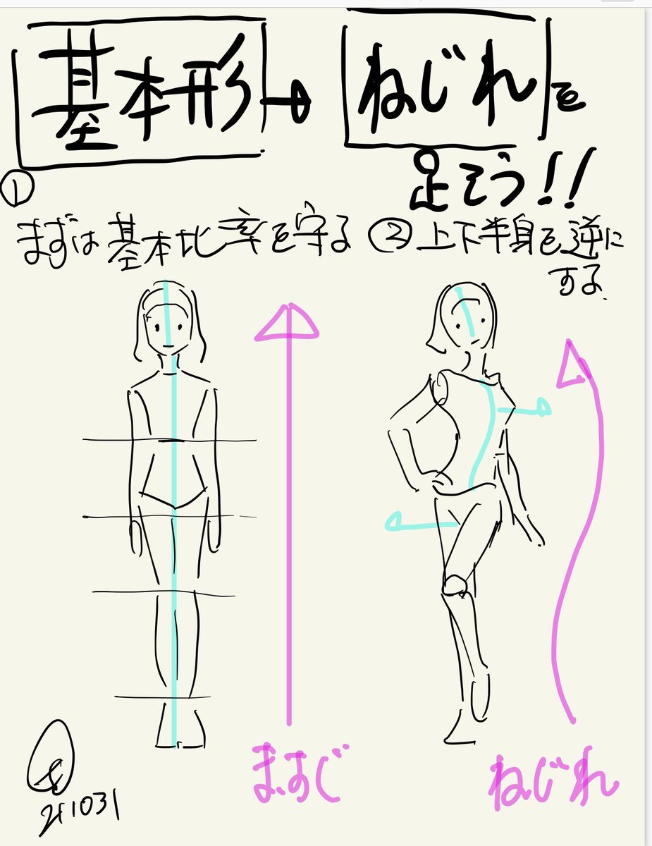 【ねじれ】を加えると立体的で自然に見える‼︎ 