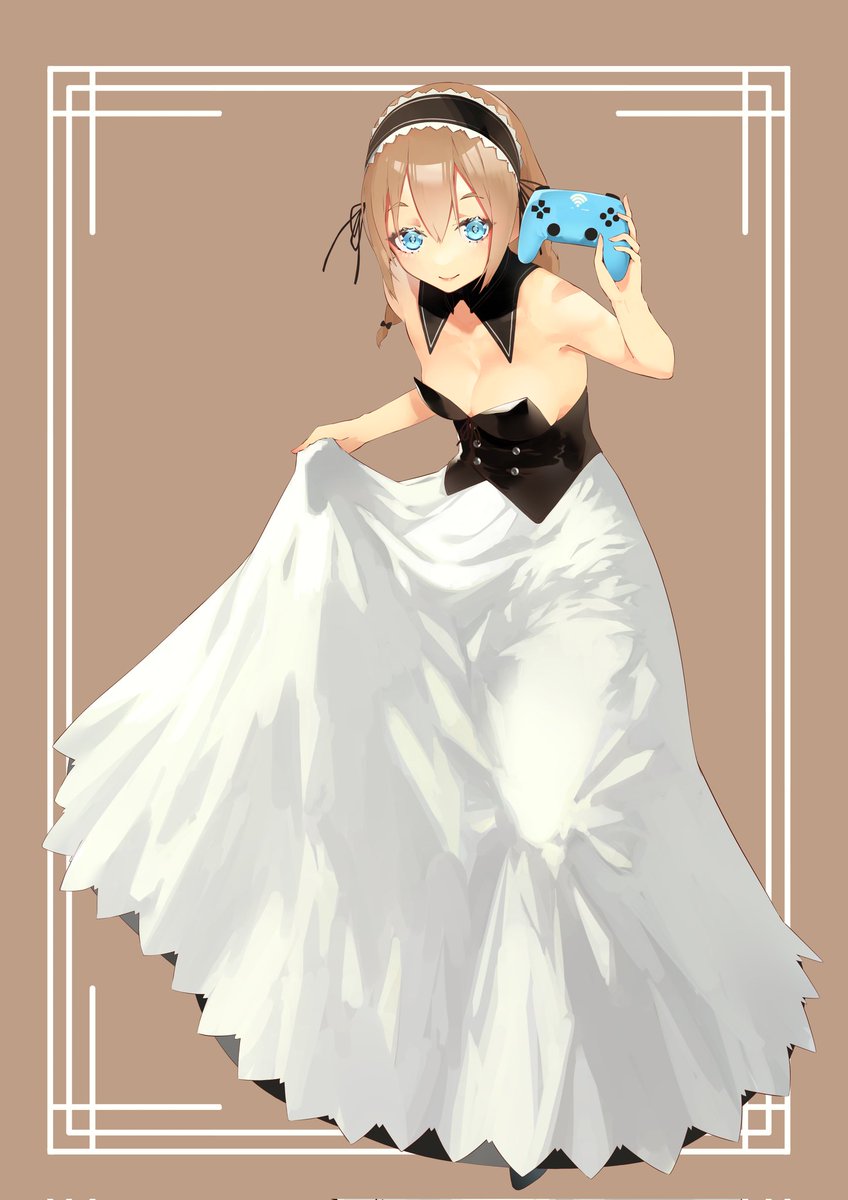 ゲーム好きのメイドさん描きました!
#イラスト  #メイド 