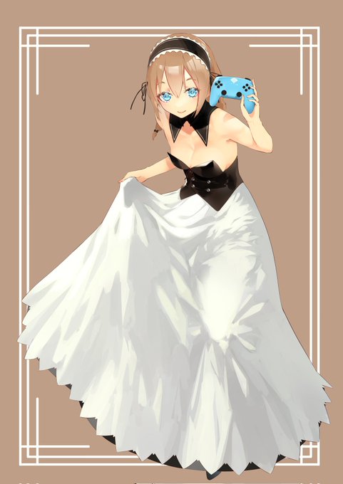 ゲーム好きのメイドさん描きました!
#イラスト  #メイド 