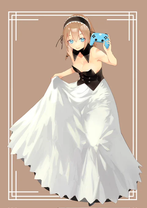 ゲーム好きのメイドさん描きました!
#イラスト  #メイド 