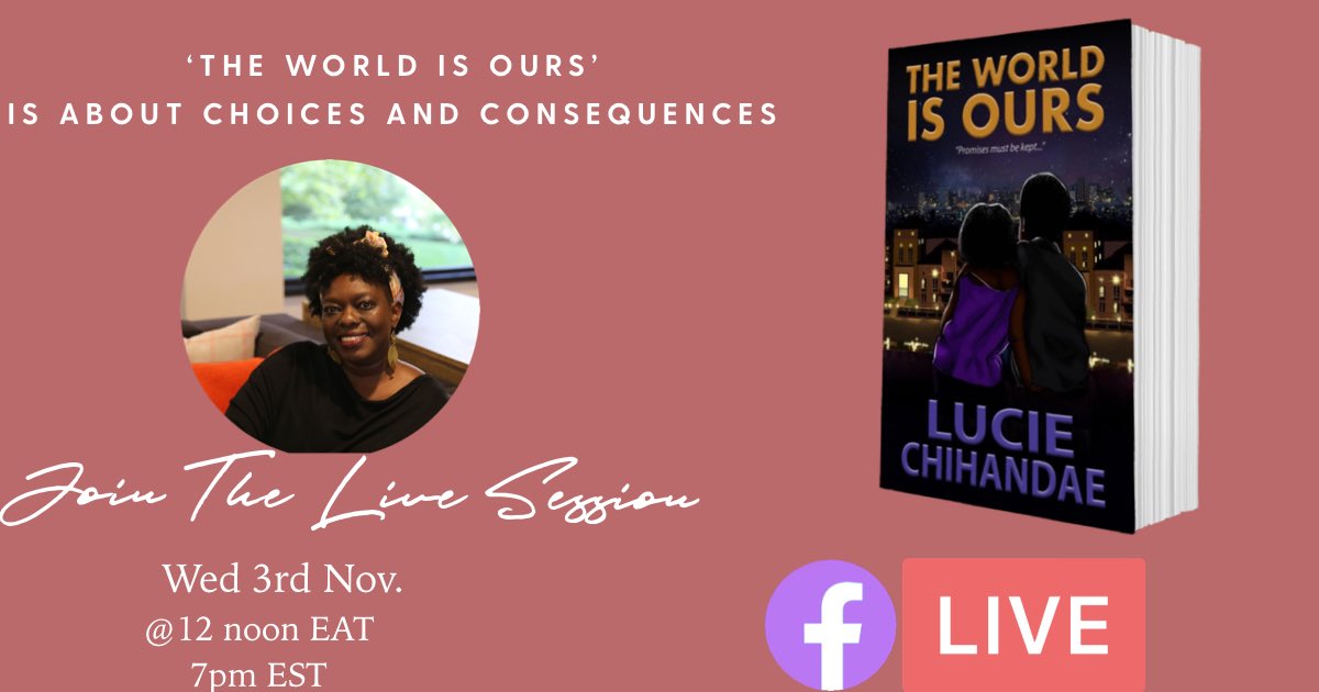 storyzfromyhair's tweet photo. So yessss ! I have finally gotten a day and time that works !
Let’s do this #Livesession together and talk about my upcoming novel ‘The World is Ours’
Ask👏🏾Me👏🏾Anything!
Happening Wednesday 3rd November 2021
12noon EAT
7pm EST
#promisesmustbekept https://t.co/Deru9WJ2zO