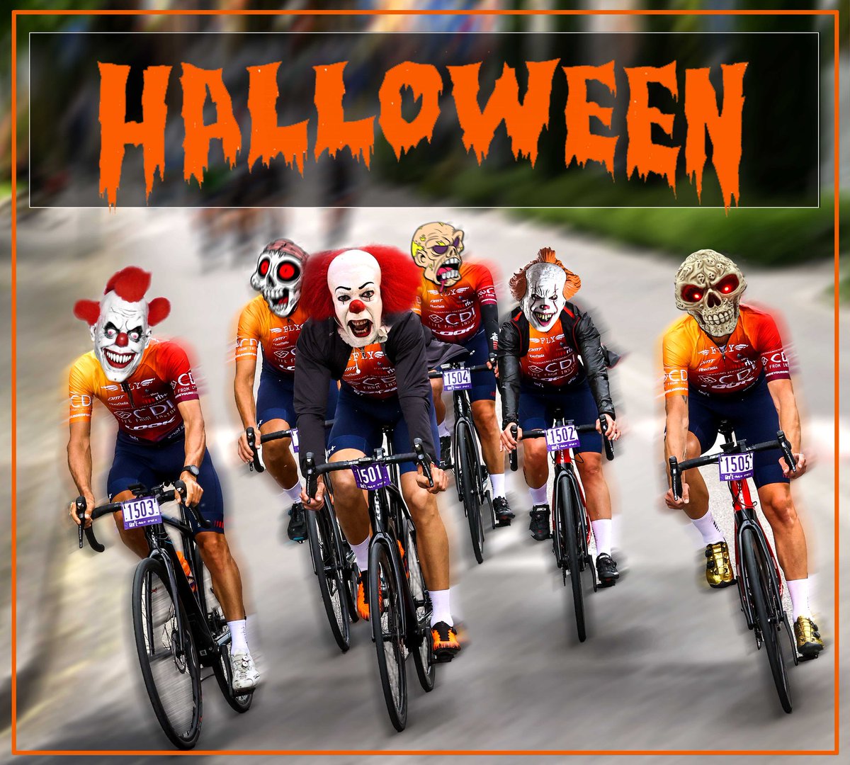 FLYCyclingTeam's tweet photo. Trick or treat?
Happy Halloween y'all 🎃👻👺🤡🦇
-
#FlyCyclingTeam #FlyTeam #FlyCycling #TeamFly #FlyCyclingTeamCdi #DiabeteCycling #DiabeteSport #DiabeteTeam #Halloween #HappyHalloween #Halloween2021 #trickortreat #Cycling https://t.co/B3ryUlRVPh