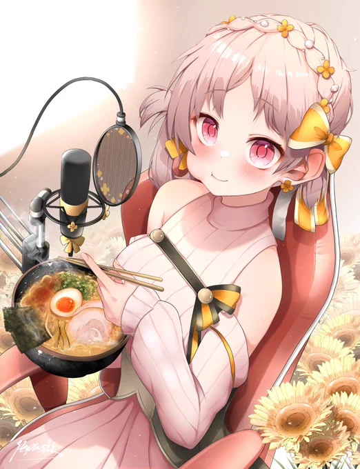 初skeb依頼納品させていただきました～
ラーメン最高!かわいい! 