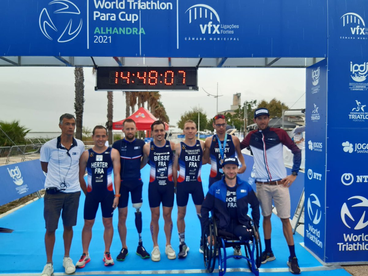 nicobecker's tweet photo. @worldtriathlon #paratriathlon Alhandra 🇵🇹
6 podiums @FFTRI dont 4 🥇🇨🇵 sur la dernière World Cup de la saison,
 6j avant le Championnat du Monde @WTSAbuDhabi avec @FrancisMona9 @EliseMARCTRI @andaloussi_para @RibsteinJ @AHanquinquant https://t.co/tadWupgV3X